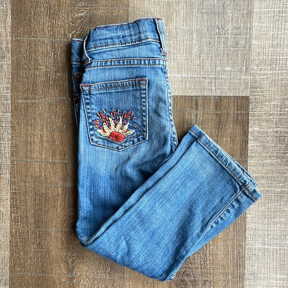 Lucky Brand Dungaree jeans with embroidered pocket - Picture 2 of 9